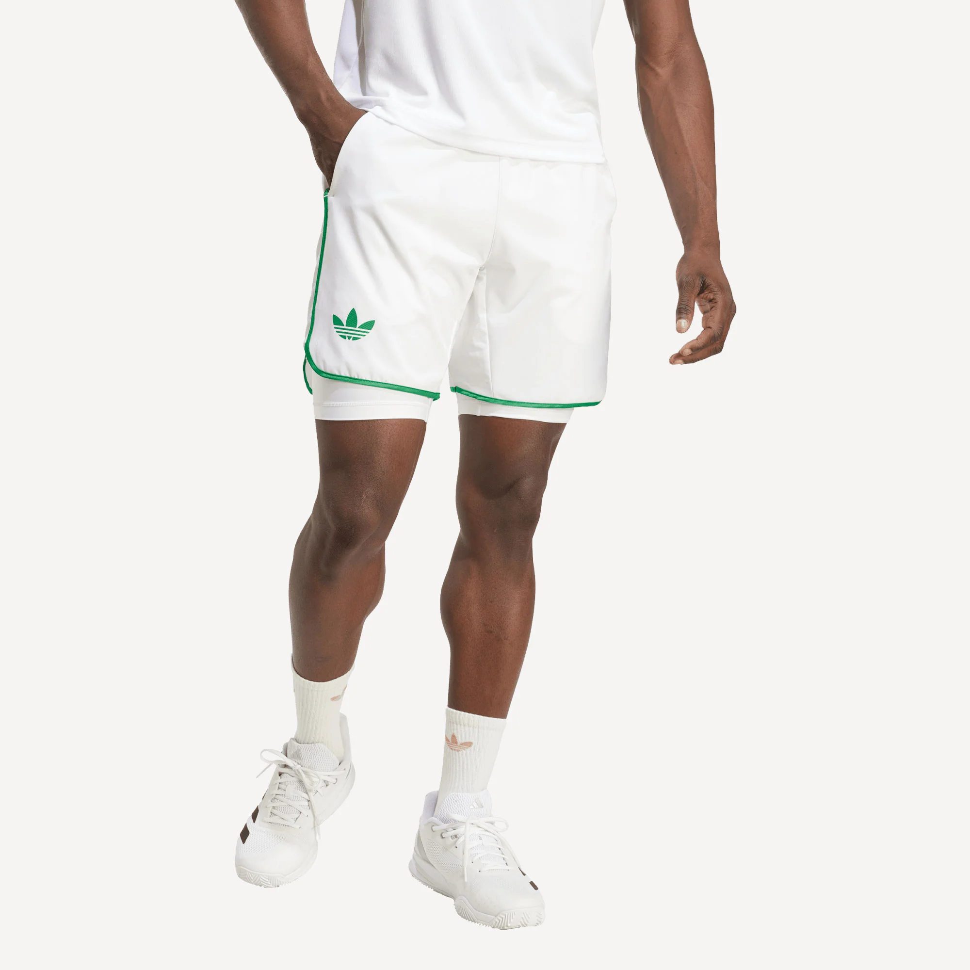 adidas Originals Pro London Men's 7-Inch Tennis Shorts and Inner Shorts Set