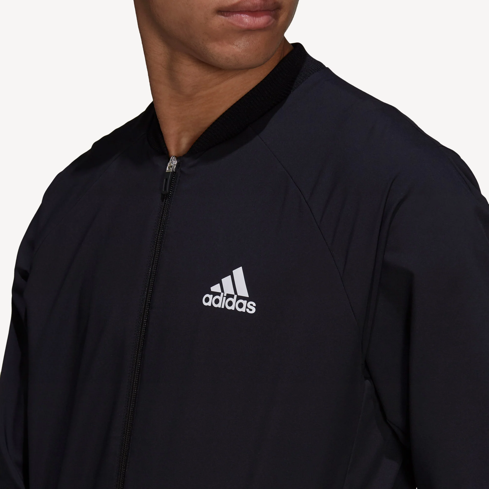 adidas Primeblue Men's Stretch Woven Tennis Jacket - Image 4