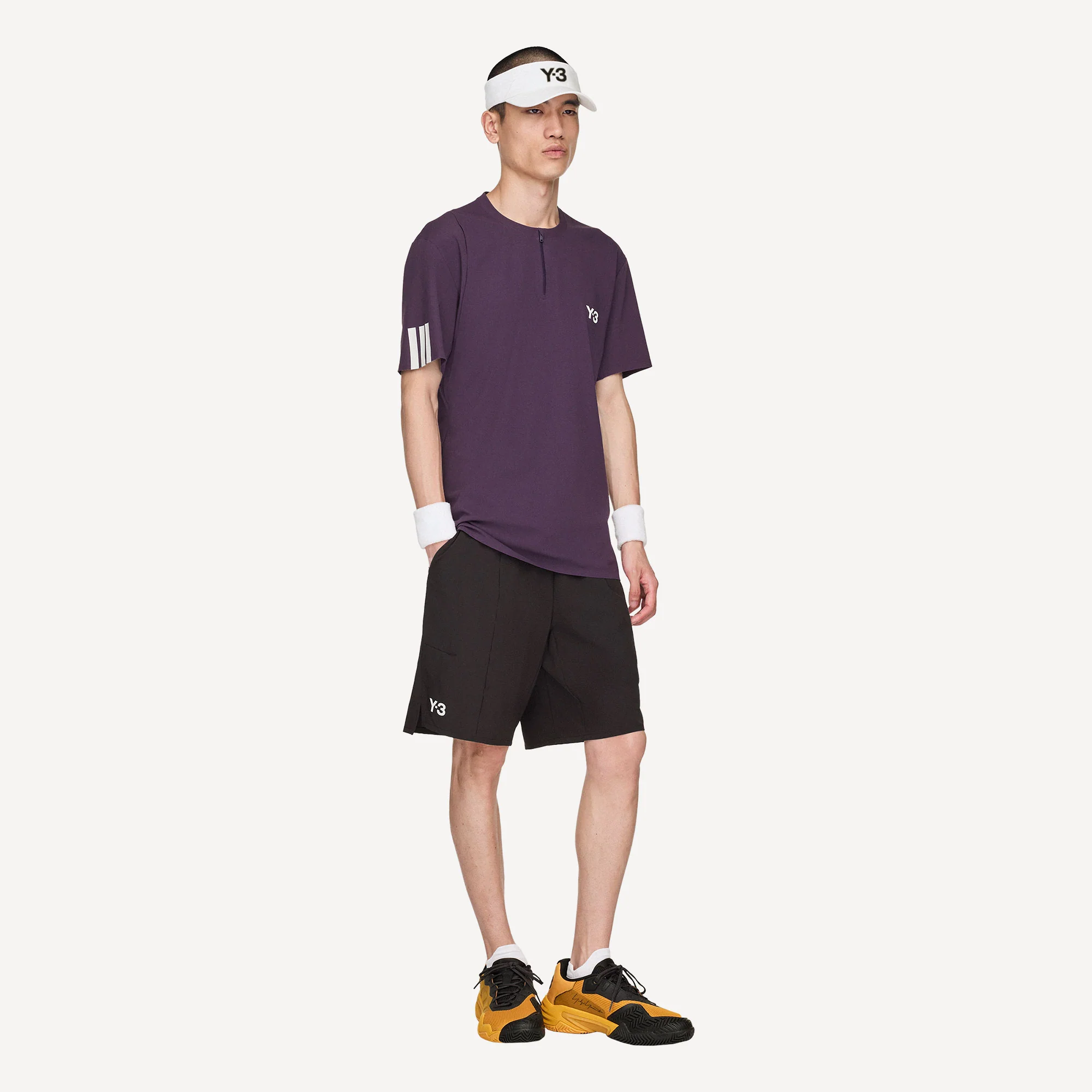 adidas Y-3 Pro US Open Men's Freelift Zip Tennis Shirt - Image 4