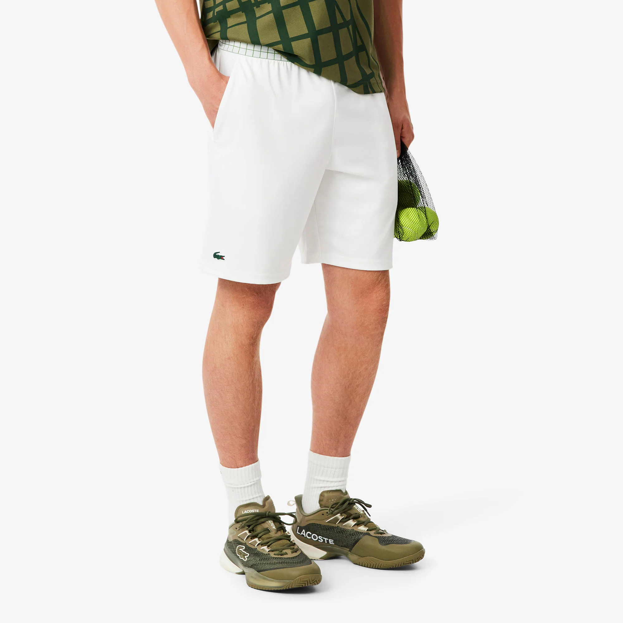 Lacoste Players Men's Mesh Ultra Dry 8-Inch Tennis Shorts