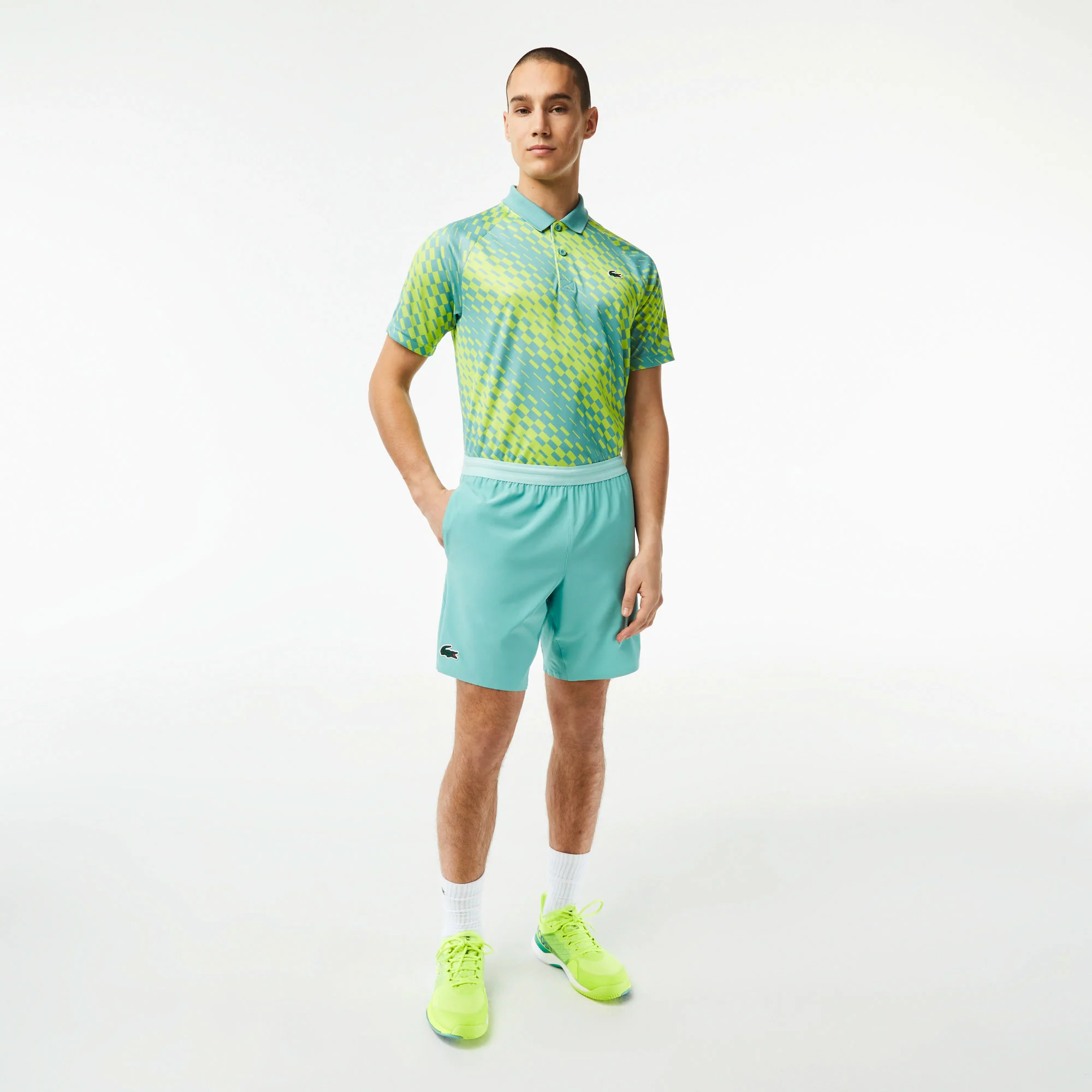 Lacoste x Novak Djokovic Men's Stretch Tennis Shorts - Image 3