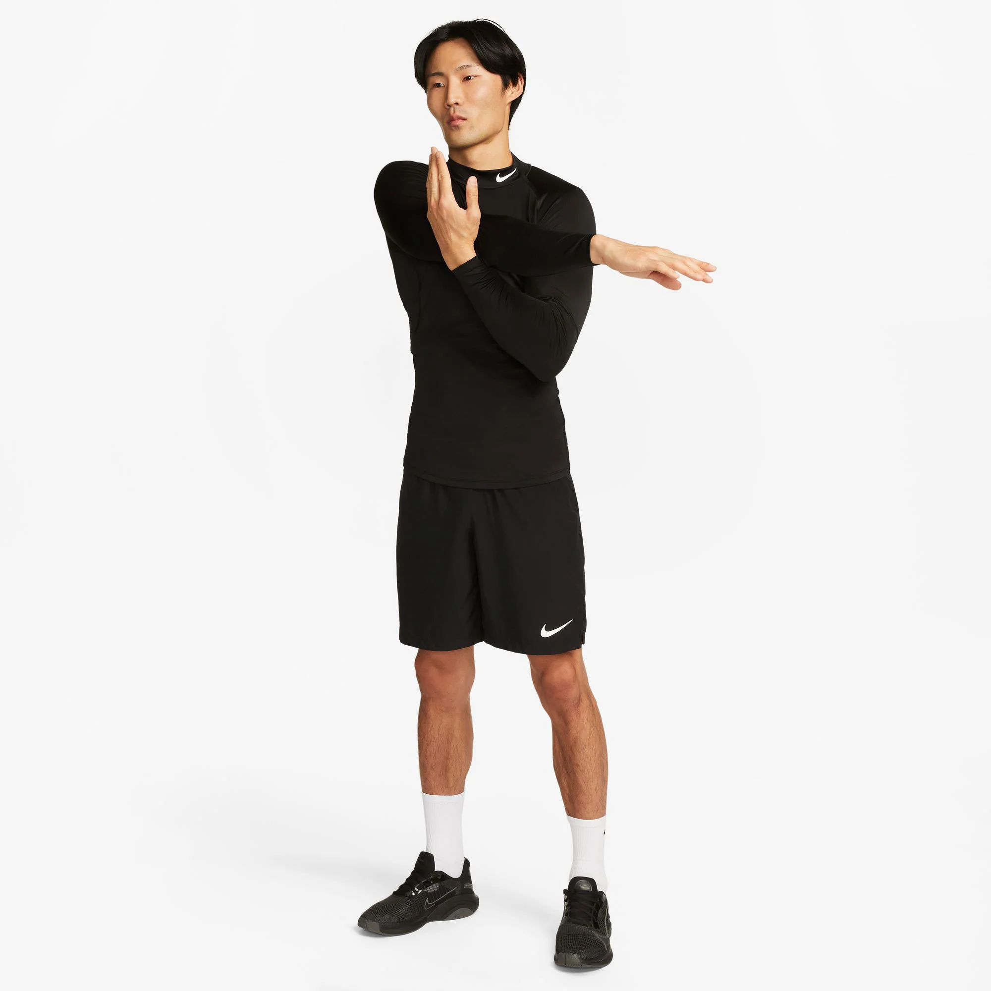 Nike Pro Men's Dri-FIT Mock-Neck Long-Sleeve Training Shirt - Image 5