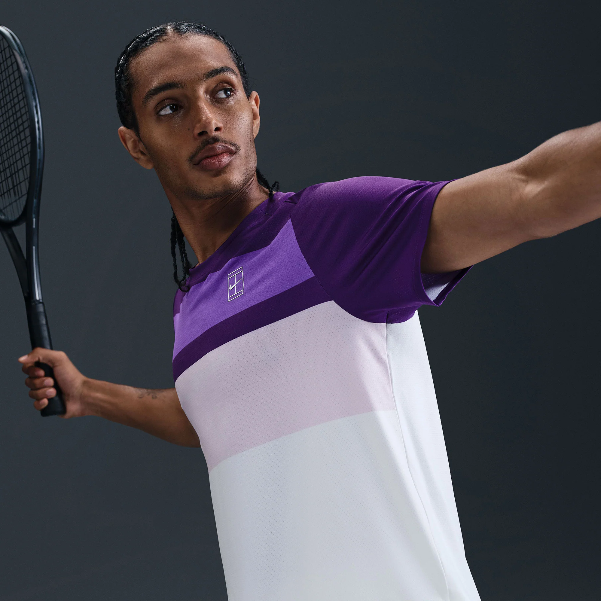 NikeCourt Advantage Men's Dri-FIT Printed Tennis Shirt - Image 3