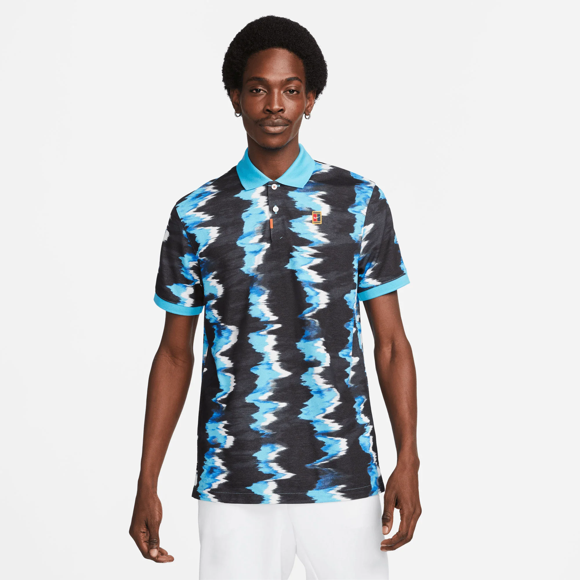 NikeCourt Dri-FIT Heritage Men's Slim-Fit Printed Tennis Polo