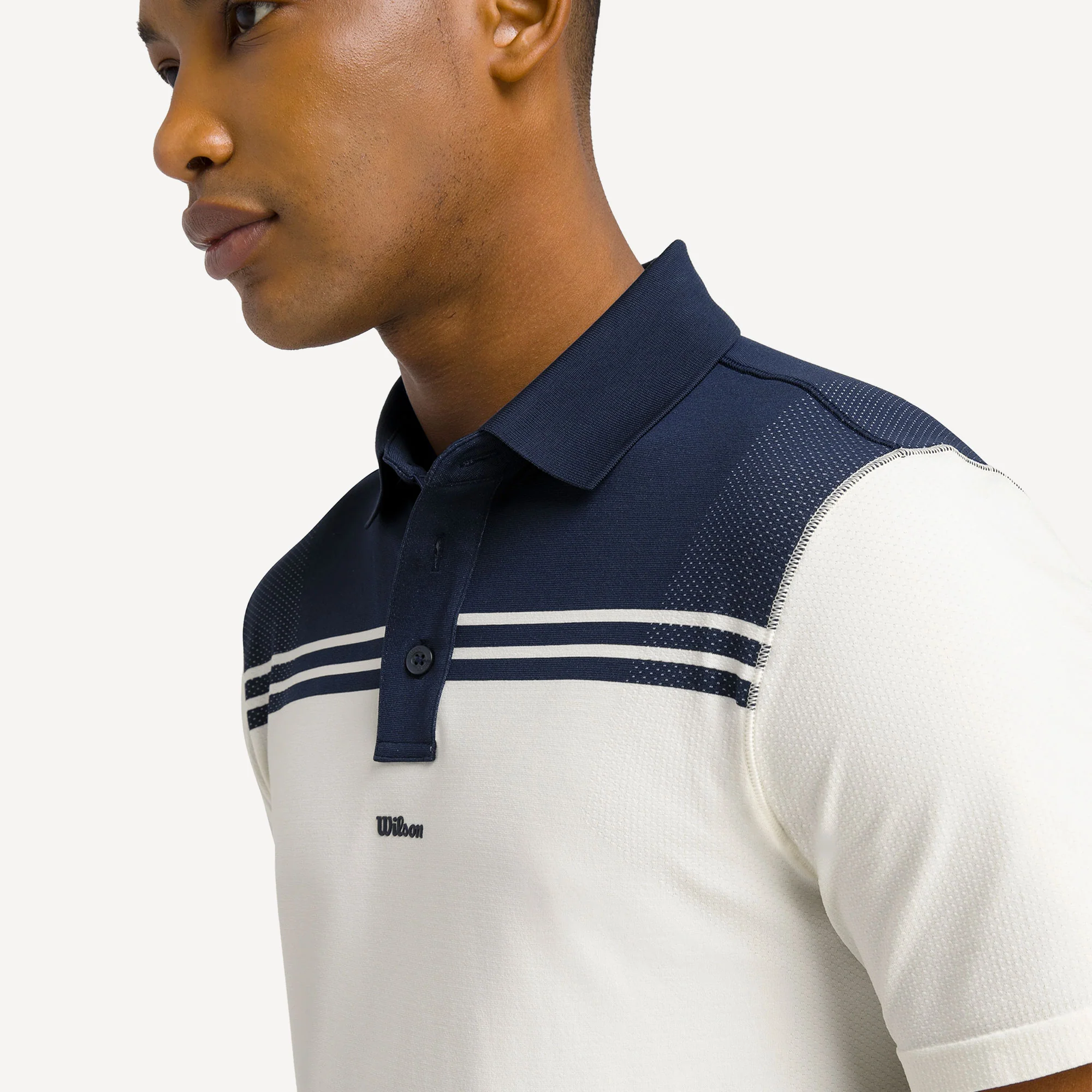 Wilson All Seasons Men's Stripe Tennis Polo - Image 4
